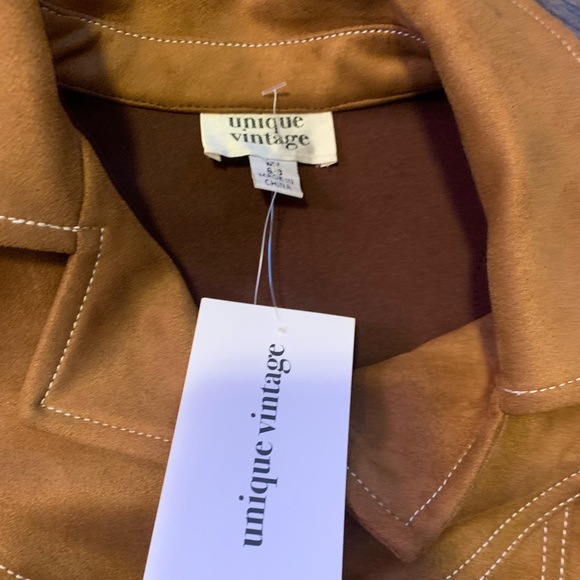 Unique Vintage Brown Suede Fringe Cattle Call Jacket Medium - Picture 7 of 13